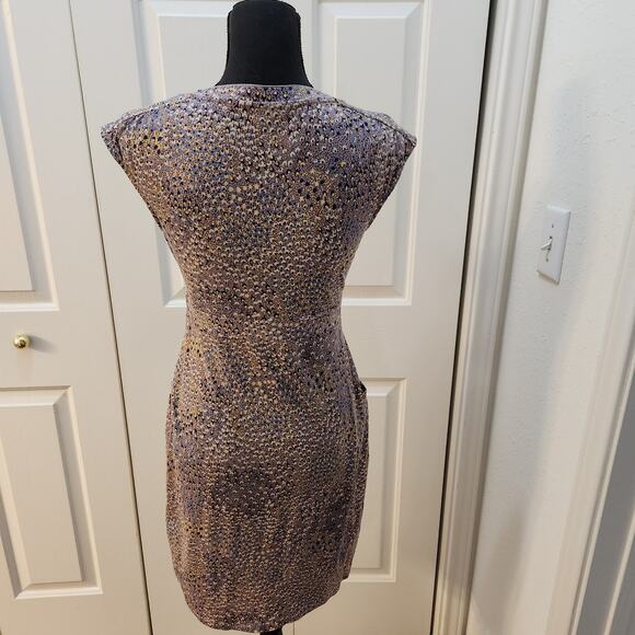 Boden size 4R Purple Dress with Yellow and Blue Floral Print - Picture 5 of 10